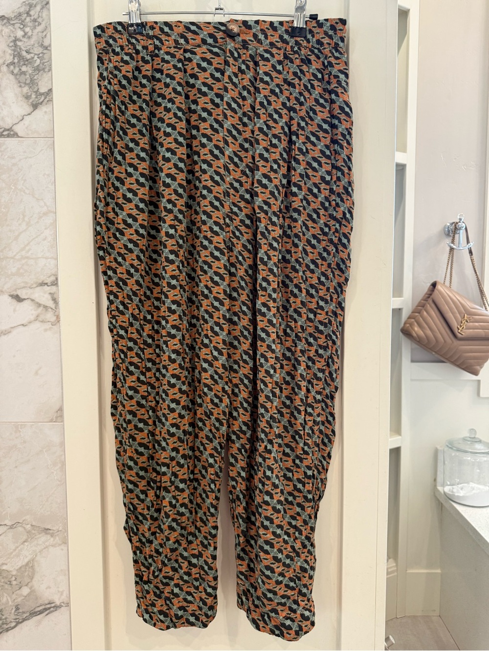 Urban Outfitters Black, Tan & Green Patterned Joggers